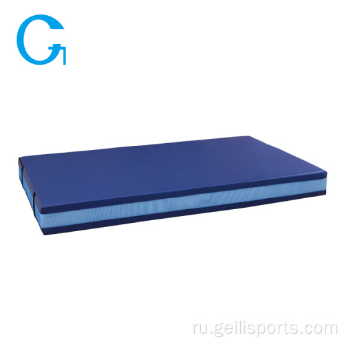 Синий спортивный коврик для гимнастики приземления